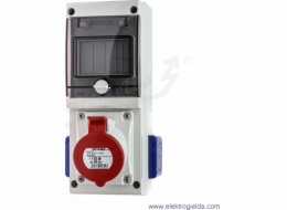 SCAME Vybavený rozváděč 1X32A/380V 3P+N+E 2X230V 4 MOD632.3W Scame