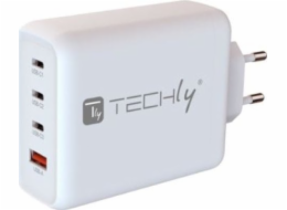 Napájení notebooku Techly  Ladegerät USB-C 1-2-3/USB-A 140W