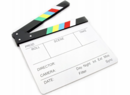 Filmová klapka ve stylu Massa Hollywood – bílá