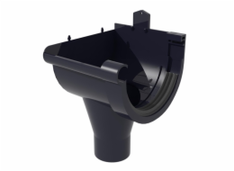 Levý sklon PVC125 G125, barva grafit