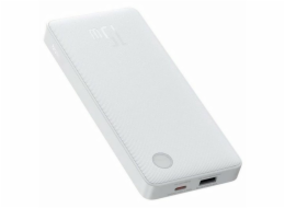 Přenosná nabíječka Baseus, 10000 mAh, 15 W, bílá