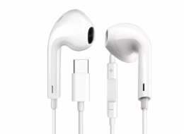 PLATINET FIESTA EARPHONES WITH MIC USB-C WHITE