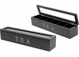 Krabička na čaj dřevěná 6 přihrádek TEA KO-C37800110