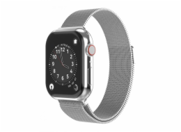 Swissten řemínek pro apple watch milánský tah 42 / 44 / 45 / 49 mm stříbrný