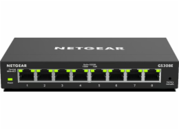 NETGEAR 300 Series SOHO Plus GS308E - Přepínač - L3 Lite - inteligentní - 8 x 10/100/1000