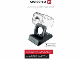 Swissten hliníkový stojánek pro apple watch šedý