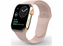 Swissten řemínek pro apple watch silikonový 42 / 44 / 45 / 49 mm pískově růžový
