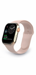 Swissten řemínek pro apple watch silikonový 42 / 44 / 45 / 49 mm pískově růžový