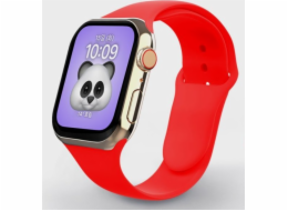 Swissten řemínek pro apple watch silikonový 42 / 44 / 45 / 49 mm červený