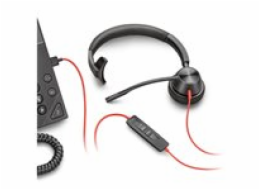 Poly Blackwire 3315 - Blackwire 3300 series - náhlavní souprava - náhlavní - kabelové - 3.5 mm jack, USB-C - černá