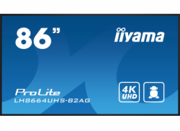 iiyama ProLite LH8664UHS-B2AG - 86" Třída úhlopříčky (85.6" zobrazitelný) displej LCD s LED podsvícením - digital signage - s vestavěný přehrávač médií SoC - Android - 4K UHD (2160p) 3840 x 2160 - čer