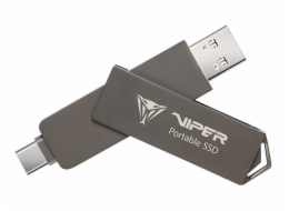 Externí přenosný disk SSD Patriot Viper PVP30 Duo Compact 2TB 1000MB/s USB A+C 3.2 Gen2 (PVP302TB28UDG)