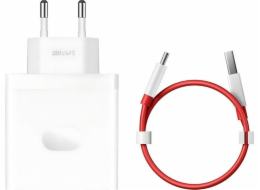 OnePlus SUPERVOOC Nabíječka USB-A + kabel USB-A / USB-C 100W Bílá