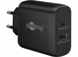 Adaptér&nbsp;230V&nbsp;na&nbsp;1x&nbsp;USB-C&nbsp;a&nbsp;1x&nbsp;USB-A&nbsp;PD&nbsp;65W,&nbsp;černý