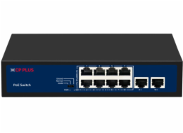 Osmiportový 10/100 Mbps PoE switch s 2x 10/100 Mbps uplinkem