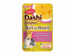 INABA CAT Dashi Delights Hedvábný vývar Kuře s lososem - pochoutka pro kočky - 40g