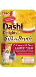 INABA CAT Dashi Delights Silky Broth Kuře s tuňákem a lososem - pochoutka pro kočky - 40g