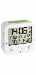 TFA 60.2528.02 Bingo white Digital RC Alarm Clock w. Temper