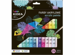 Derform Akrylové barvy 24 barev Kidea