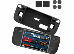 JYS Kryt pouzdra + gumové kryty tlačítek pro Steam Deck / Černá / Jys-sd011