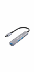 Tellur 4v1 USB-C 3.1 Hub hliníkový, šedý