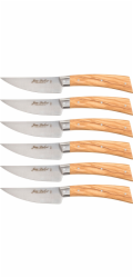 Laguiole Jean Dubost Steakmesser Set 6 tlg., Olive