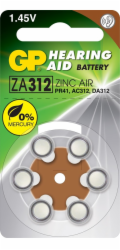 GP&nbsp;ZA312&nbsp;-&nbsp;Baterie&nbsp;do&nbsp;naslouchadel&nbsp;&nbsp;6&nbsp;ks