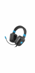 Fury Herní sluchátka s mikrofonem Raptor, drátové, RGB, USB, jack 3,5mm, kabel délka 2m, černá