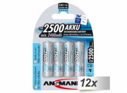 12x4 Ansmann maxE NiMH Akku 2500 Mignon AA 2400 mAh