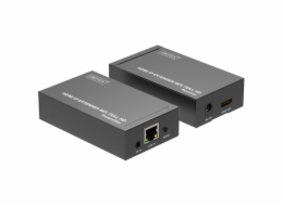 Digitus AV adaptér HDMI extender 1080p 60Hz 120m po kroucené dvoulinkě Cat.6/6A/7/8 HDCP 1.3 IR, sada