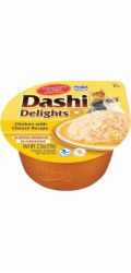 INABA Dashi Delights Kuře se sýrem ve vývaru - kočičí pamlsky - 70g