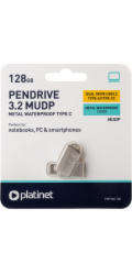 PLATINET flashdisk USB 3.2 METAL WATERPROOF DUAL USB-C USB-A 128GB 