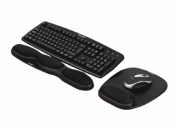 Ergonomická opěrka zápěstí, gelová, černá