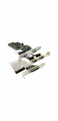 Delock PCI Express card 4 x serial, 1x parallel - Paralelně-sériový adaptér - PCIe - RS-232 - 4 porty + 1x paralelní port