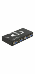 Delock Switch VGA 4 port manual bidirectional - Spínač monitoru - 4 x VGA - desktop