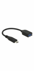 USB adaptér Digitus USB 3.1 C/A, 0,1 m, černý (65684)