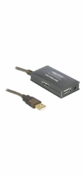 Delock USB 2.0 Extension Cable 10 m active with 4 port Hub - Rozbočovač - 4 x USB 2.0