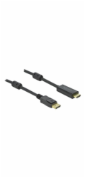 Delock - Kabel adaptéru - DisplayPort s piny (male) zamykací do HDMI s piny (male) - 1 m - trojnásobně stíněný - černá - podporuje 4K, aktivní