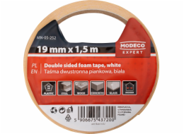 OBOUSTRANNÁ PĚNOVÁ PÁSKA, BÍLÁ 19 MM X 1,5 M [EXPERT] - 1 ks