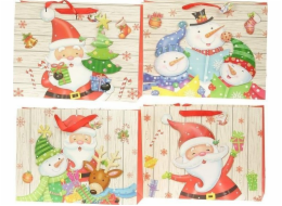 JU-PITER Dekorativní vánoční dárková taška SD20 2535A 30x42x20cm p12 mix cena za 1 ks