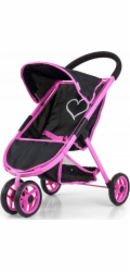 Dětský golfový kočárek pro panenky Milly Mally Susie Prestige Black