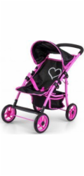 Dětský sportovní kočárek pro panenky Milly Mally Natalie Prestige Black