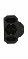 REV Steckdosenadapter 3-fach mit Überspannungsschutz, schwarz