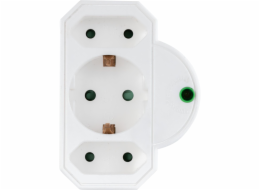 REV Steckdosenadapter 3-fach mit Überspannungsschutz, weiß