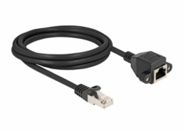 Delock - Sítový prodlužovací kabel - RJ-50 (M) do RJ-50 (F) šroubovací - 2 m - S/FTP - provedení bez hrbolku - cerná