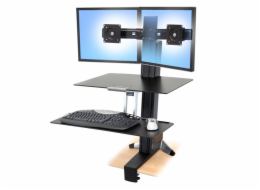 Ergotron WorkFit-S Dual Workstation - Nástavec na stůl - hranatý - hliník, vysoce kvalitní plast - černá