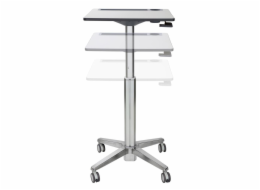 ERGOTRON LEARNFIT™, ADJUSTABLE STANDING DESK, CLEAR ANODIZED, pracovní pojízdný stolek, k sezení i stání