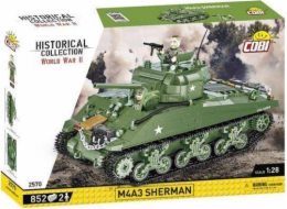 Cobi Cobi 2570 Historická sbírka druhé světové války American Medium Tank M4A3 Sherman 852 Bloky