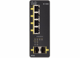 Cisco Industrial Ethernet 1000 Series - Přepínač - řízený - 4 x 10/100/1000 (PoE+) + 2 x 1000Base-X SFP (uplink) - lze montovat na konzolu DIN - PoE+ - napájení DC