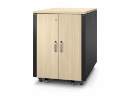 APC NetShelter - Rozvaděč stojanový (horizontální) - zvukotěsný - AC 230 V - javor - 17U - 19"